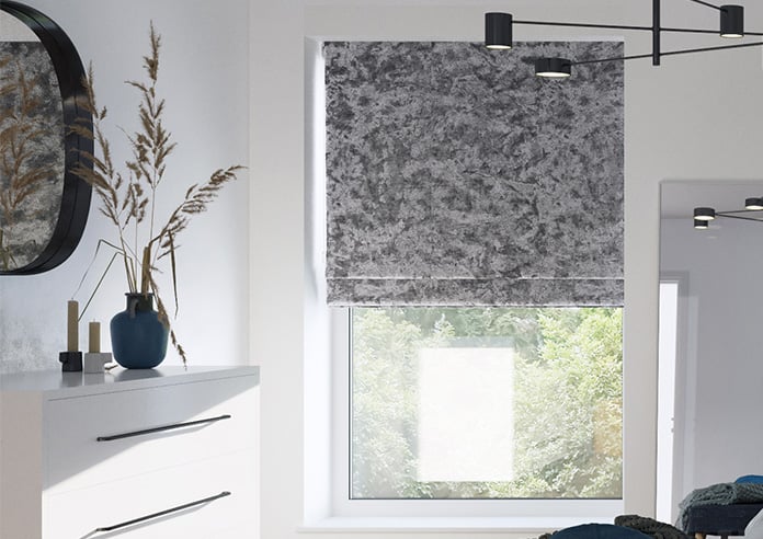 Crushed Velvet, Steel - Twist&Fit Roman Blind - Image 3